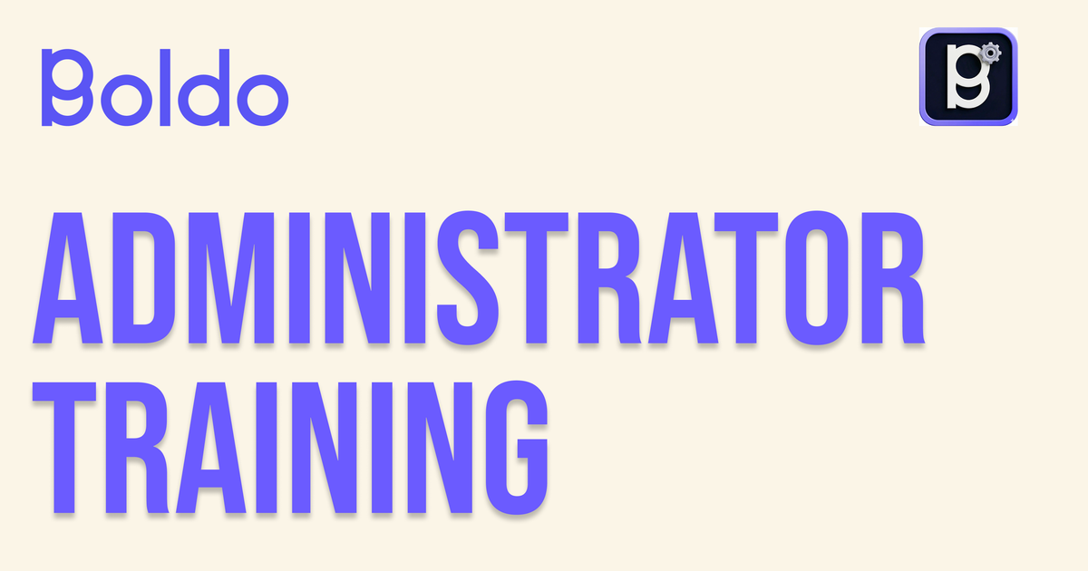 Administrator Training : Master Governance | Boldo